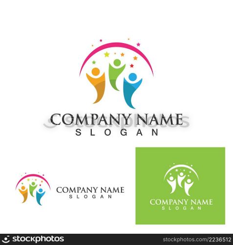 Community union people care logo and symbols template