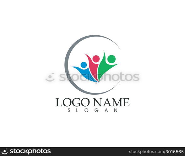 Community vector icon logo symbols template