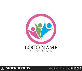 Community vector icon logo symbols template