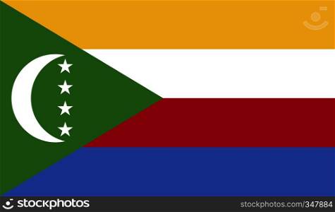 Comoros flag image for any design in simple style. Comoros flag image
