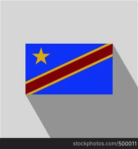 Comoros flag Long Shadow design vector