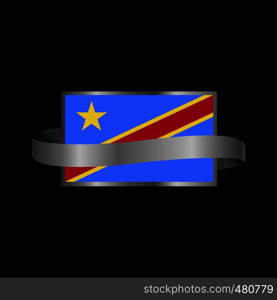 Comoros flag Ribbon banner design