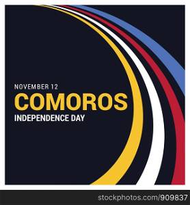 Comoros Independence day card design vector