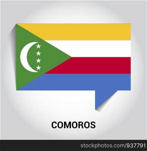 Comoros Independence day card design vector