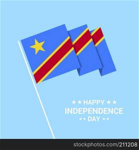 Comoros Independence day typographic design with flag vector
