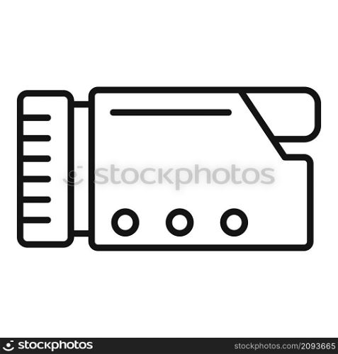 Compact camcorder icon outline vector. Video camera. Digital camcorder. Compact camcorder icon outline vector. Video camera