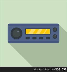 Compact car audio icon. Flat illustration of compact car audio vector icon for web design. Compact car audio icon, flat style