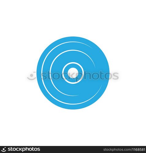Compact disc icon template vector isolated illustration