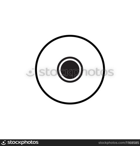 Compact disc icon template vector isolated illustration