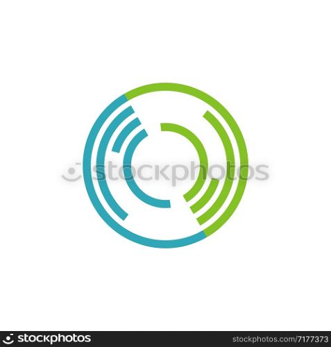 Compact Disc Lines Logo Template Illustration Design. Vector EPS 10.