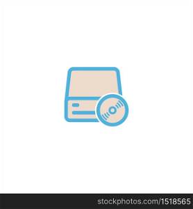 compact disc player icon flat vector logo design trendy illustration signage symbol graphic simple