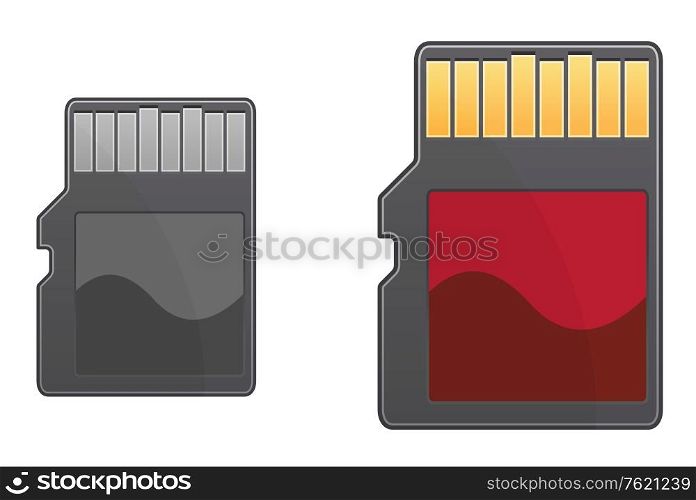 Compact memory card isolated on white background