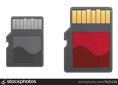 Compact memory card isolated on white background