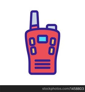compact multi-button walkie talkie icon vector. compact multi-button walkie talkie sign. color symbol illustration. compact multi-button walkie talkie icon vector outline illustration