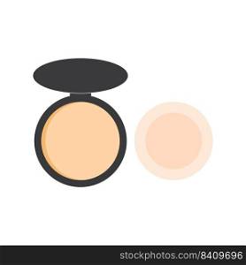 Compact powder beauty make up template vector 