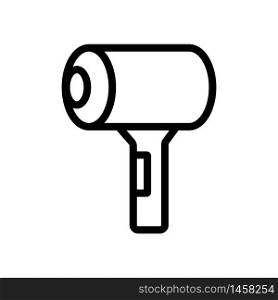 compact roomy hairdryer in bag icon vector. compact roomy hairdryer in bag sign. isolated contour symbol illustration. compact roomy hairdryer in bag icon vector outline illustration