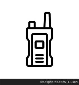 compact shockproof walkie-talkie icon vector. compact shockproof walkie-talkie sign. isolated contour symbol illustration. compact shockproof walkie-talkie icon vector outline illustration