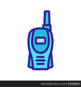 compact walkie-talkie icon vector. compact walkie-talkie sign. color symbol illustration. compact walkie-talkie icon vector outline illustration