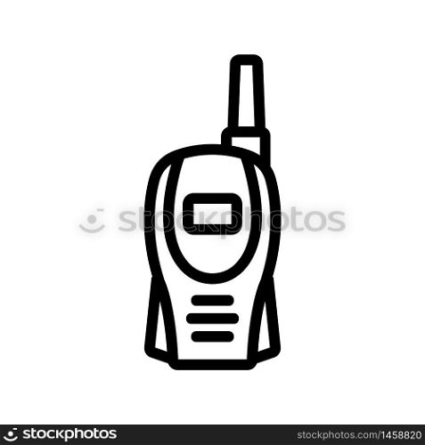 compact walkie-talkie icon vector. compact walkie-talkie sign. isolated contour symbol illustration. compact walkie-talkie icon vector outline illustration