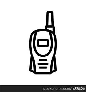 compact walkie-talkie icon vector. compact walkie-talkie sign. isolated contour symbol illustration. compact walkie-talkie icon vector outline illustration