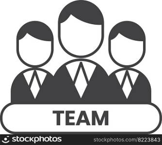 company and team illustration in minimal style isolated on background