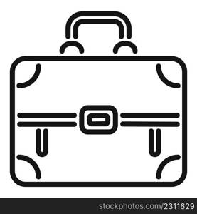 Company briefcase icon outline vector. Work bag. Business case. Company briefcase icon outline vector. Work bag