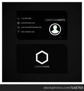 Company business card design with unique style