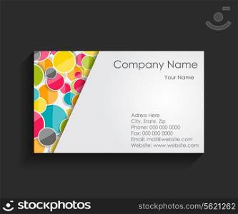 Company Business Card Vector Illustration. EPS 10