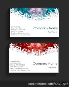 Company Christmas Business Card Vector Illustration EPS10