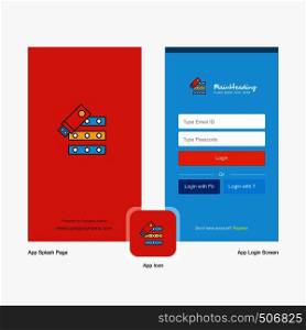 Company Files copy Splash Screen and Login Page design with Logo template. Mobile Online Business Template