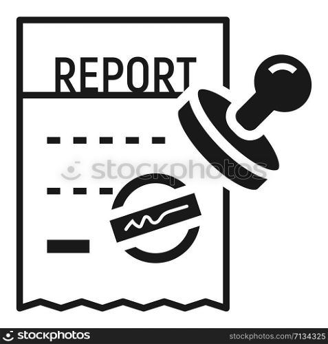 Company finance report icon. Simple illustration of company finance report vector icon for web design isolated on white background. Company finance report icon, simple style