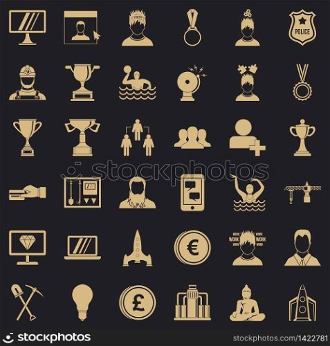 Company icons set. Simple style of 36 company vector icons for web for any design. Company icons set, simple style