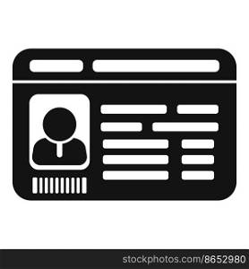 Company id card icon simple vector. Office tag. Personal web. Company id card icon simple vector. Office tag