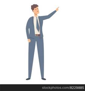 Company manager icon cartoon vector. Commercial director. Office man. Company manager icon cartoon vector. Commercial director