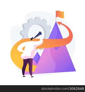 Company mission statement. Business goals setting, enterprise tasks, corporate aspirations. Core company commitments, professional opportunities. Vector isolated concept metaphor illustration. Business mission vector concept metaphor