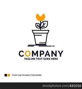 Company Name Logo Design For adventure, game, mario, obstacle, plant. Purple and yellow Brand Name Design with place for Tagline. Creative Logo template for Small and Large Business.