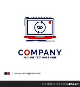 Company Name Logo Design For App, application, new, software, update. Blue and red Brand Name Design with place for Tagline. Abstract Creative Logo template for Small and Large Business.