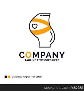 Company Name Logo Design For Belt, Safety, Pregnancy, Pregnant, women. Purple and yellow Brand Name Design with place for Tagline. Creative Logo template for Small and Large Business.