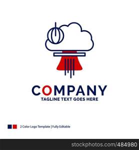 Company Name Logo Design For Bomb, explosion, nuclear, special, war. Blue and red Brand Name Design with place for Tagline. Abstract Creative Logo template for Small and Large Business.