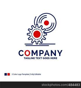 Company Name Logo Design For cd, disc, install, software, dvd. Blue and red Brand Name Design with place for Tagline. Abstract Creative Logo template for Small and Large Business.