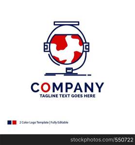 Company Name Logo Design For consultation, education, online, e learning, support. Blue and red Brand Name Design with place for Tagline. Abstract Creative Logo template for Small and Large Business.