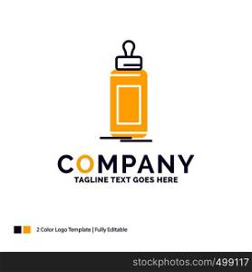 Company Name Logo Design For feeder, bottle, child, baby, milk. Purple and yellow Brand Name Design with place for Tagline. Creative Logo template for Small and Large Business.
