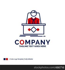 Company Name Logo Design For game, Boss, legend, master, CEO. Blue and red Brand Name Design with place for Tagline. Abstract Creative Logo template for Small and Large Business.