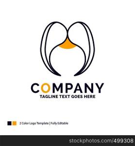 Company Name Logo Design For moustache, Hipster, movember, male, men. Purple and yellow Brand Name Design with place for Tagline. Creative Logo template for Small and Large Business.