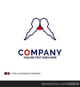 Company Name Logo Design For moustache, Hipster, movember, male, men. Blue and red Brand Name Design with place for Tagline. Abstract Creative Logo template for Small and Large Business.