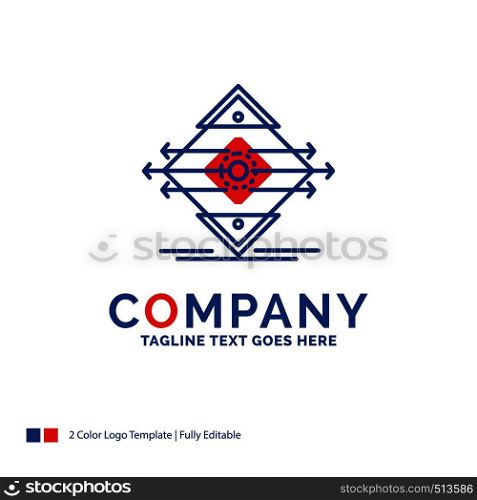 Company Name Logo Design For Traffic, Lane, road, sign, safety. Blue and red Brand Name Design with place for Tagline. Abstract Creative Logo template for Small and Large Business.
