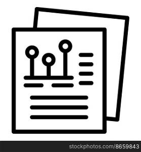 Company papers icon outline vector. Business money. People market. Company papers icon outline vector. Business money