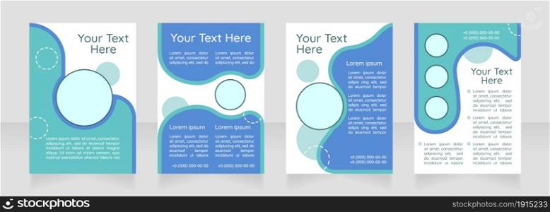 Company presentation blank brochure layout design. Info visualization. Vertical poster template set with empty copy space for text. Premade corporate reports collection. Editable flyer paper pages. Company presentation blank brochure layout design