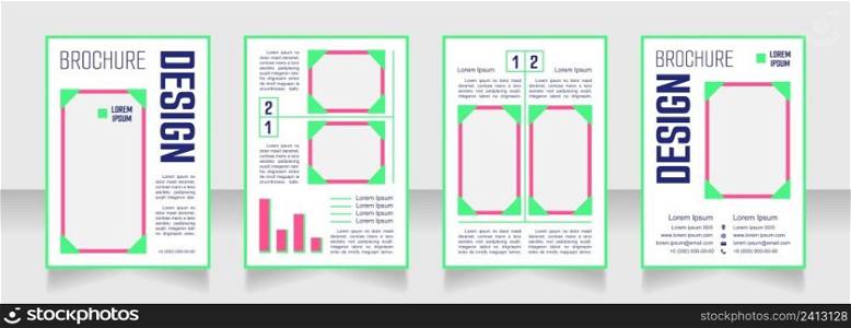 Company report blank brochure design. Template set with copy space for text. Premade corporate reports collection. Editable 4 paper pages. Smooch Sans Light, Bold, Arial Regular fonts used. Company report blank brochure design