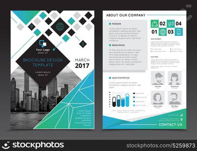 Company Report Brochure Templates. Company report brochure templates on grey background flat isolated vector illustration